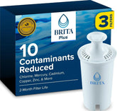 Brita Plus Replacement Water Filter, For Pitchers and Dispensers, 3 Pack