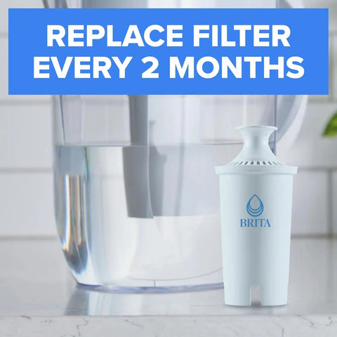 Brita UltraMax Large Water Dispenser with Filter, 27 Cup Capacity, Black and 4 Brita Plus Water Filters, Lasts 6 Months