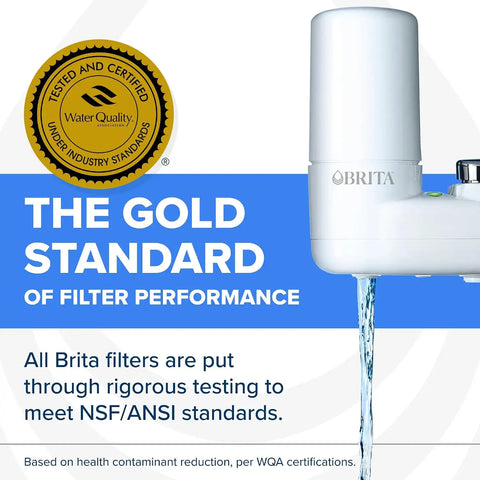 Brita Faucet Mount Water Filter System, Includes 1 Filter, White
