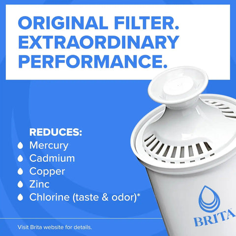 Brita X-Large 27 Cup Water Dispenser, Includes 1 Filter, Gray