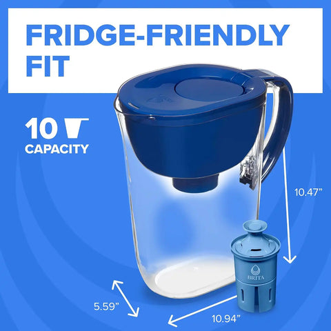 Brita Everyday Elite Water Filter Pitcher, Removes 99% of Lead, Includes 1 Filter, 10-Cup Capacity, Black
