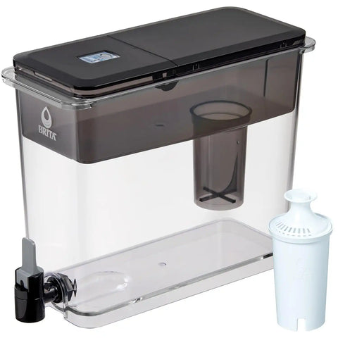 Brita XL 27 Cup Water Filter Pitcher, 1 Brita Plus Filter, Ultramax, Black